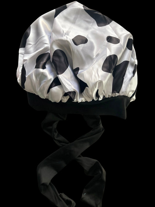 Cow Print (Tie Bonnet)