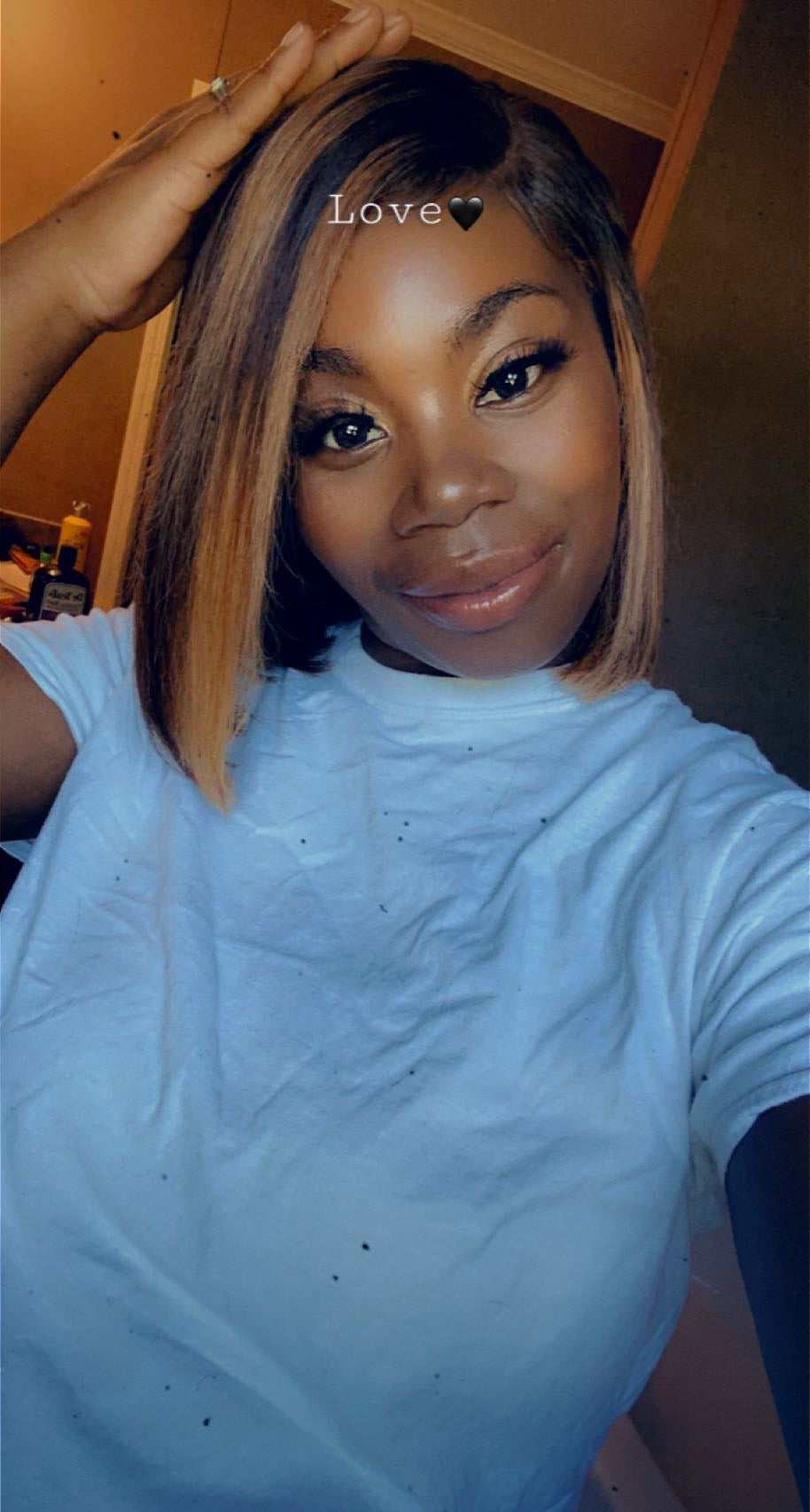 Honey blonde closure Bob Wig Hair CC MINK